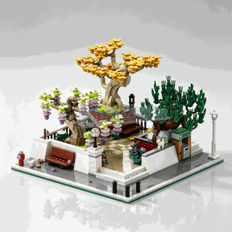 Bonsai Garden Lego Set - 1309피스 코너 파크 분재나무 조립 블록