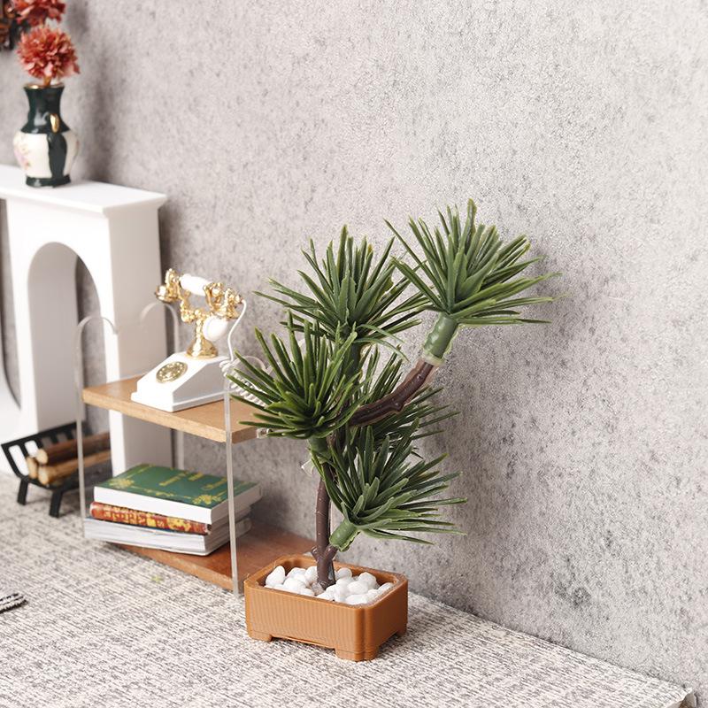 1Pcs 1/12 인형 집 시뮬레이션 소나무 녹색 식물 - Bonsai Garden Ornaments 리뷰 및 가격