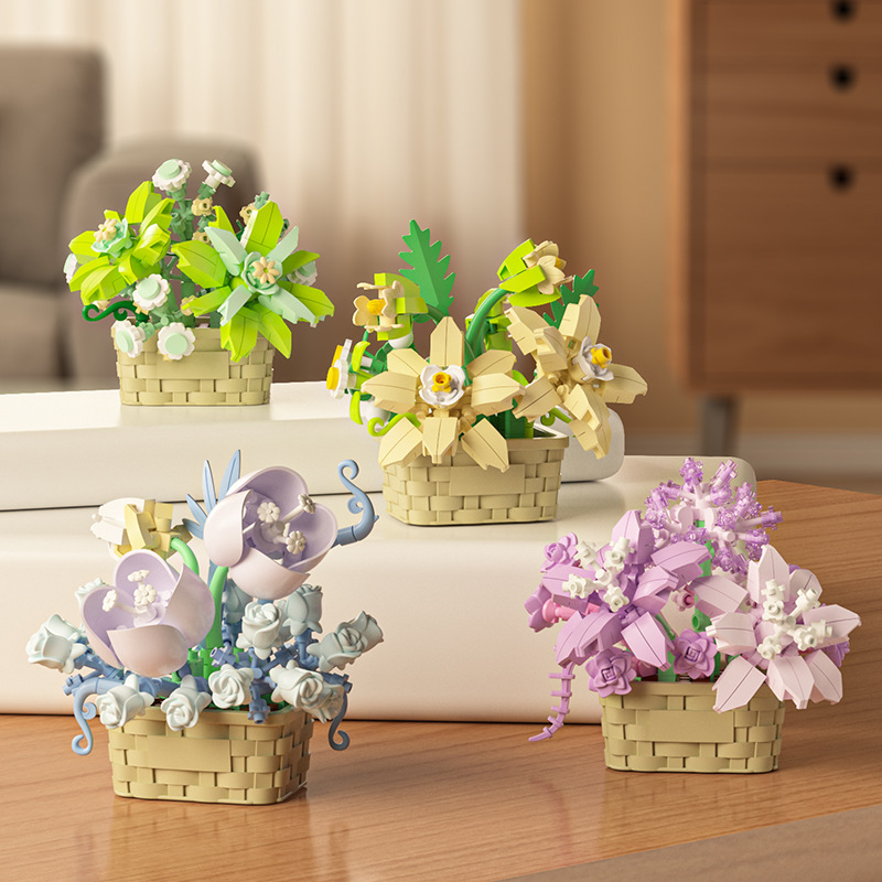 DIY MOC 화분에 심은 장미 해바라기 식물 다육 식 - Bonsai Garden Lego Set 리뷰 및 가격